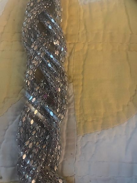 ***SALE*** GORGEOUS SILVER BRAID NECKLACE – 17-20″ LENGTH