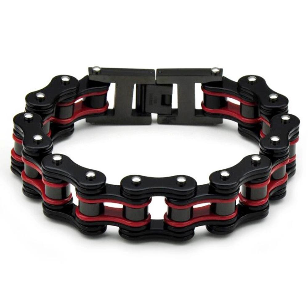 Mens Bracelets Biaker Motorcycle Chain Link Bracelet Punk Stainless Steel Gift