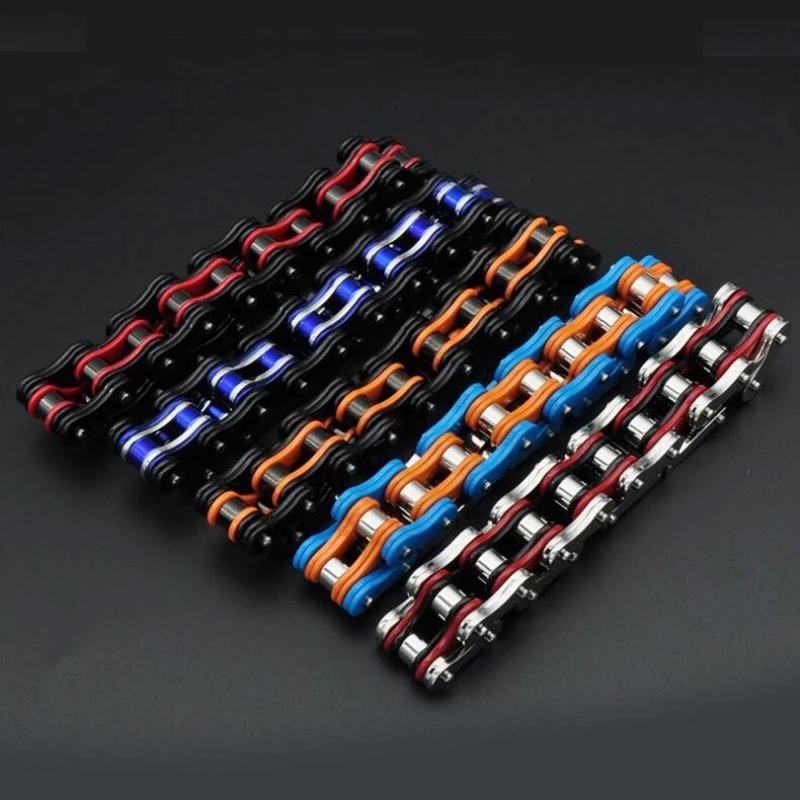 Mens Bracelets Biaker Motorcycle Chain Link Bracelet Punk Stainless Steel Gift
