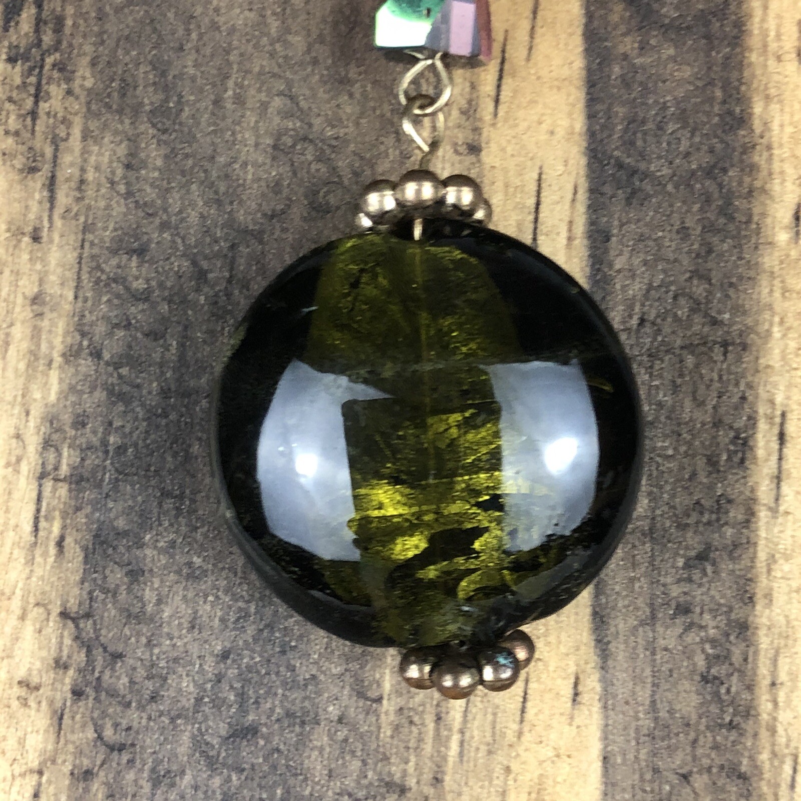 Green Multicolor Pendant Beaded Fashion Necklace