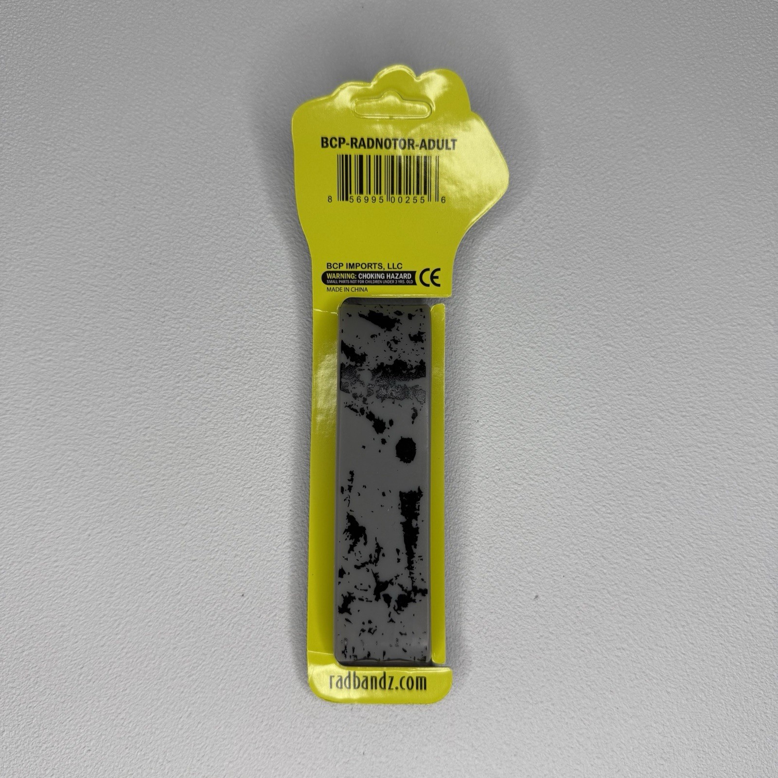 Radbandz NOTORIOUS Hot Topic Silicone Wristband Bracelet Gray Red Adult Size