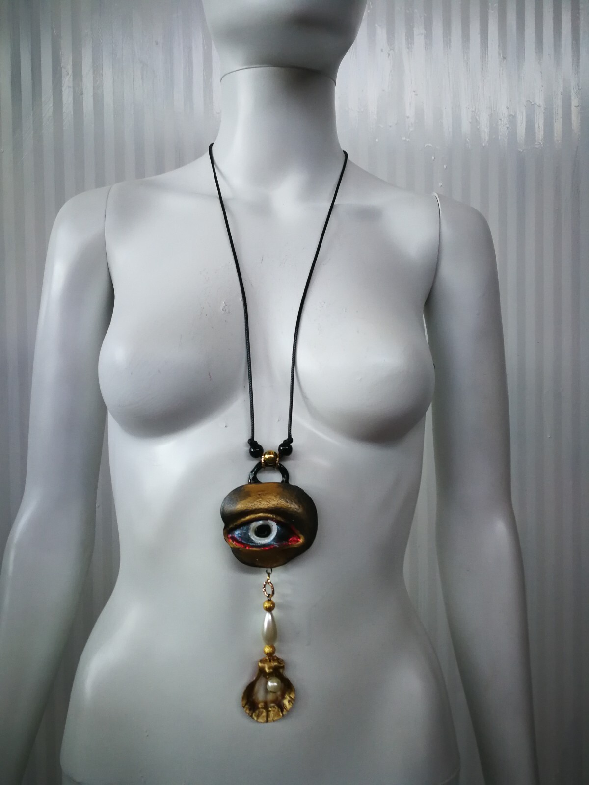 Evil Eye Necklace Anatomical Jewelry Pendant Amulet Protection Magical Talisman