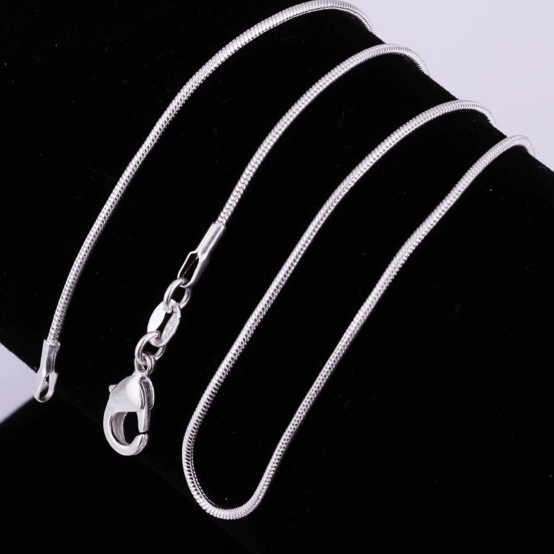 10PCS LOT Wholesale 925 Sterling Silver 16/18/20/22/24/26/28/30 Inch 1mm