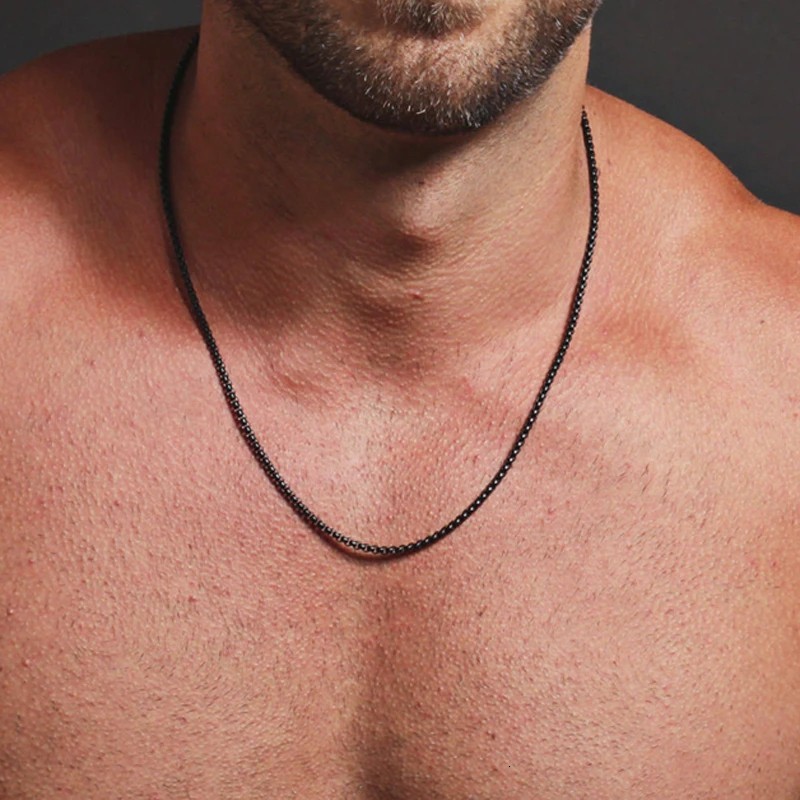 Classic Stainless Steel Rope Chain Necklace for Men Women 2mm 3mm 4mm 5mm