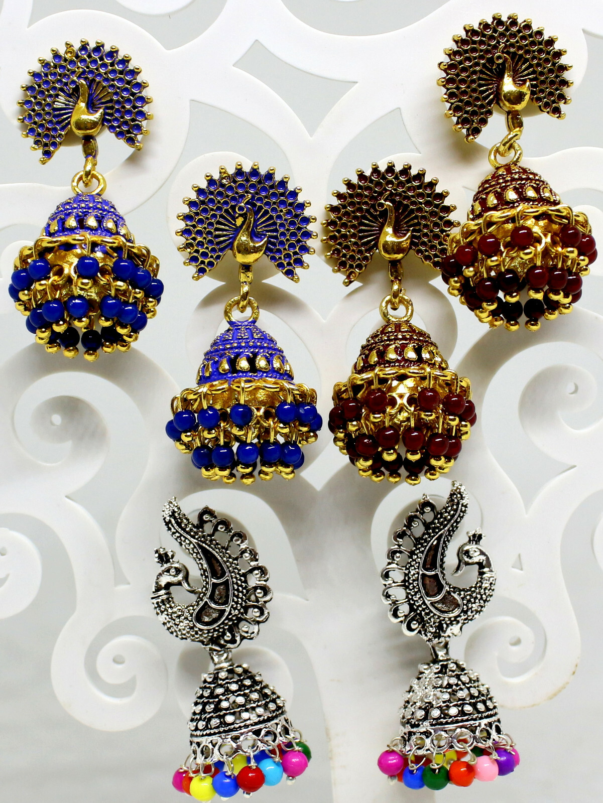 Dangler Earrings combo of 3 NEW Designer Wedding Ethnic Partywear latest earring