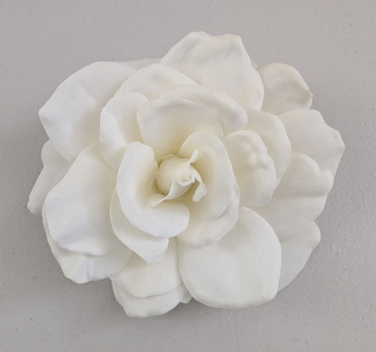 Artificial Flower Hair Clip/Pin Brooch, Gardenia, White, 4 Size
