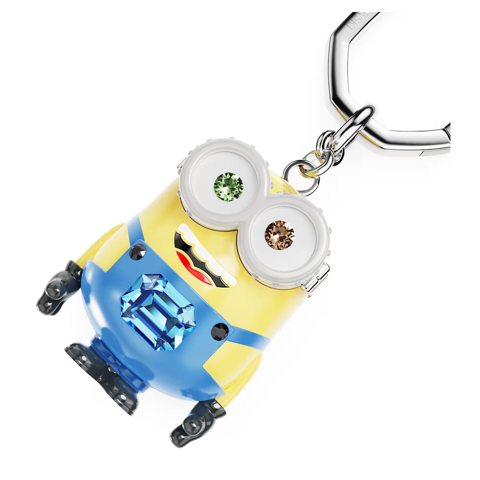 Swarovski Crystal Minions Bob Key Ring, Multicolored, Stainless Steel 5746382