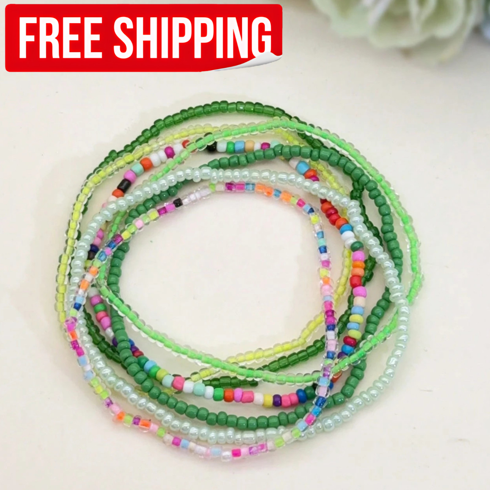 Boho Handmade Beaded Anklet Bracelet Adjustable Beach Summer Anklet for Women US