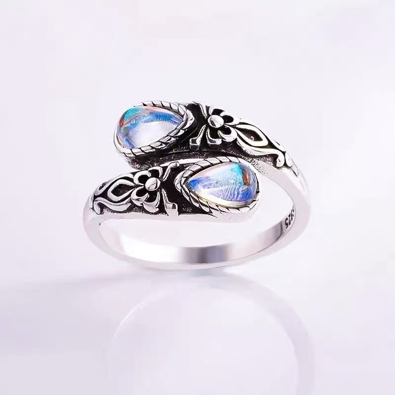 Silver spoon ring for ladies vintage style adjustable size 5-9 brand new