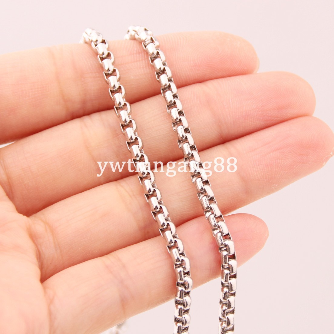 16″-40″3mm Women Men Rolo Chain 316L Stainless Steel Necklace Silver/Gold/Black