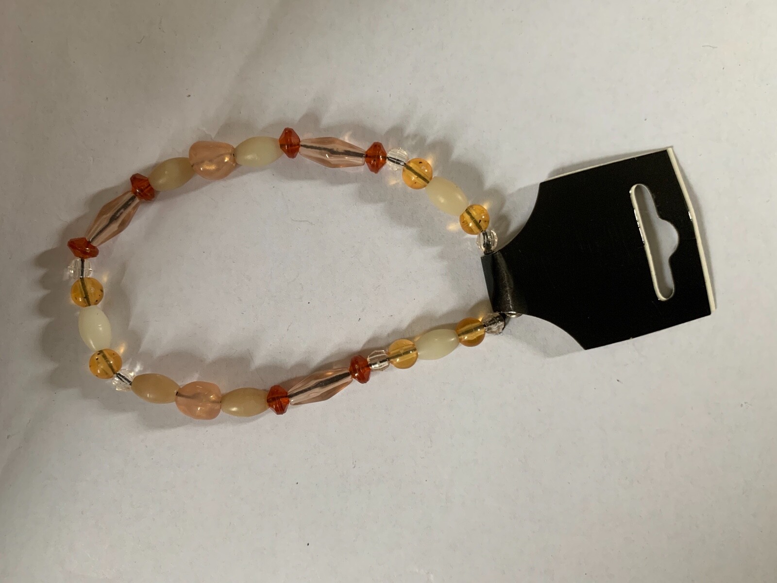 Women Red Orange Beads Bracelet Lobster Hook Closure 8″ Handmade Jewelry Gift