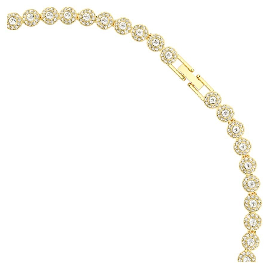 Swarovski Una Angelic Set, Necklace & Bracelet, Round Cut, Gold-Tone Plated