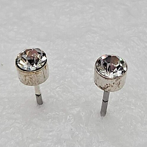 2 sets of cubic zirconia stud earrings. See Pictures & Description!! Pre loved