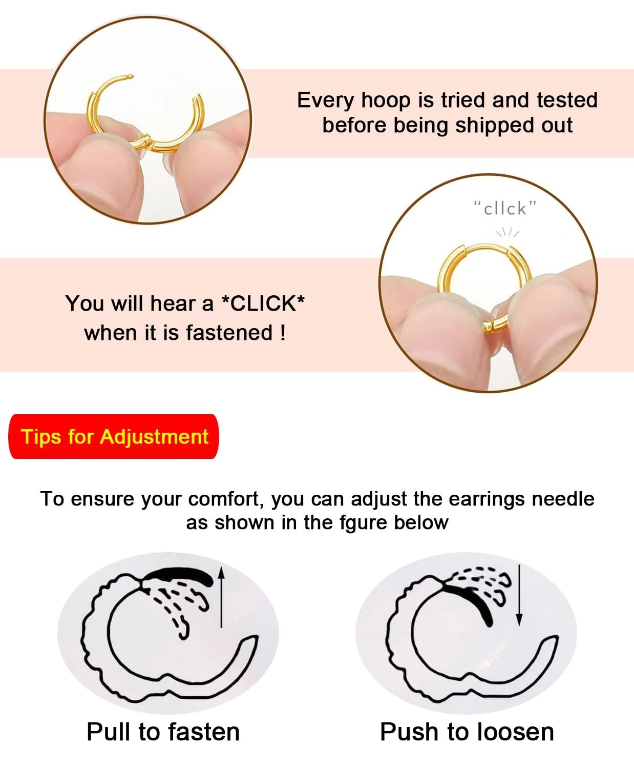 1 Pair 6mm Small Hoop Earrings for Women, Dainty 14K Gold Plated Huggie Hoop …