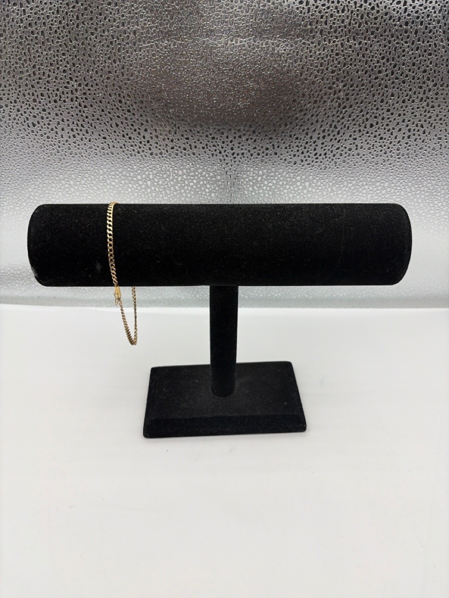 14K CURB LINK BRACELET 10″ YELLOW GOLD 6.1G WIDTH 2.9MM (TDW040692)