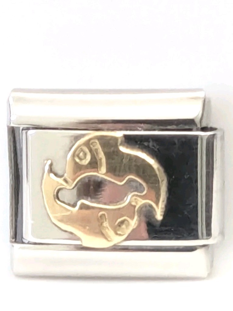 Authentic UD Unodomani Pisces Zodiac Italian Charm Classic 9mm Link D69