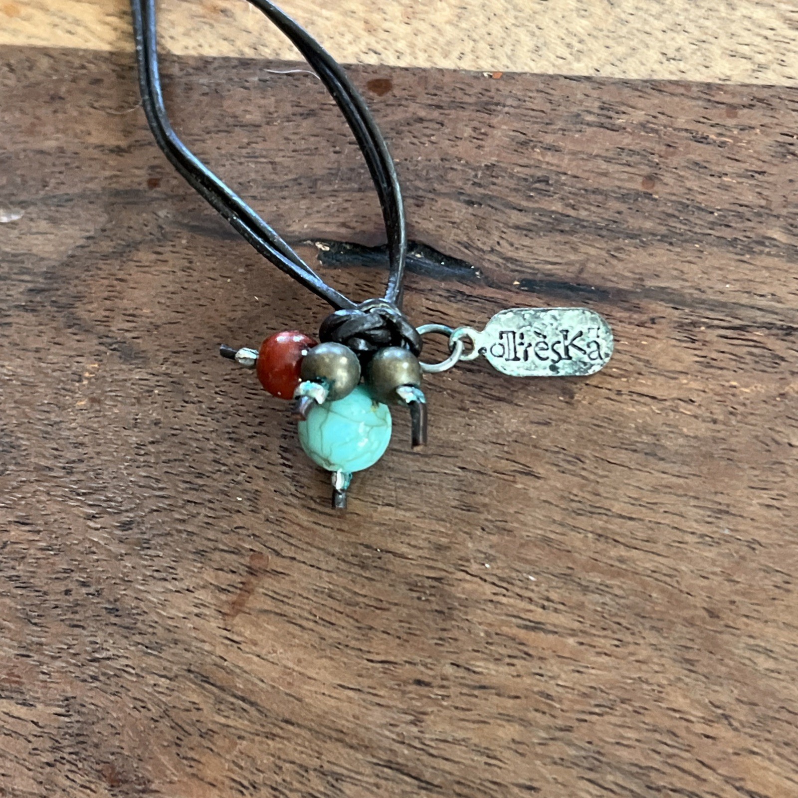 Treska Wooden, Plastic, Glass, MOP, Wooden, And Metal Bead Necklace