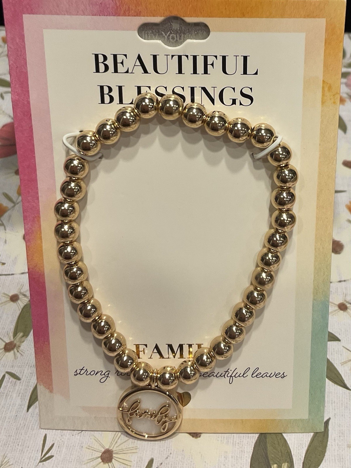 Beautiful Blessings Family Gold Tone Bracelet #1055