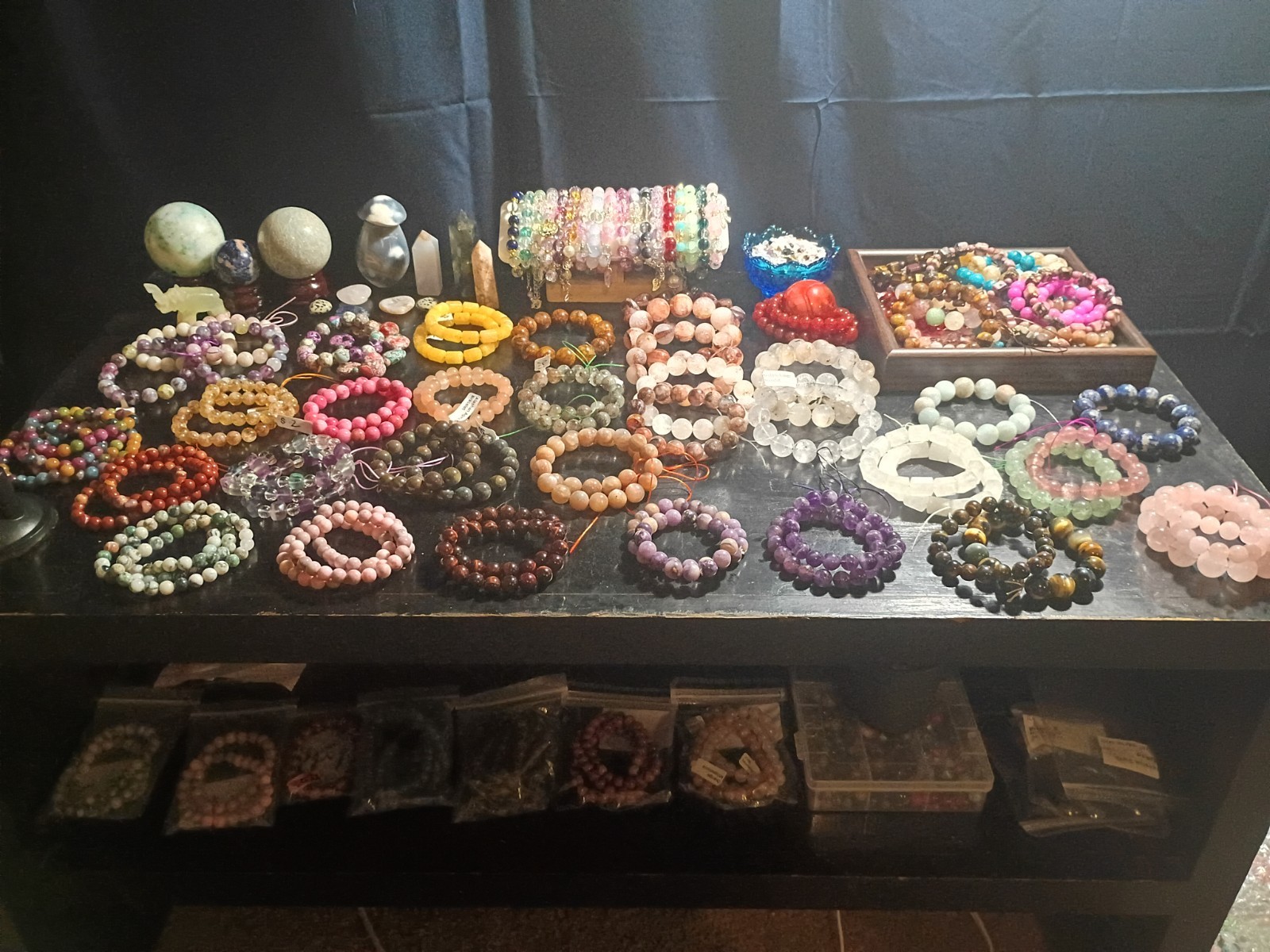 Beaded Stretch Bracelets, Stone Gemstone (1 Piece)