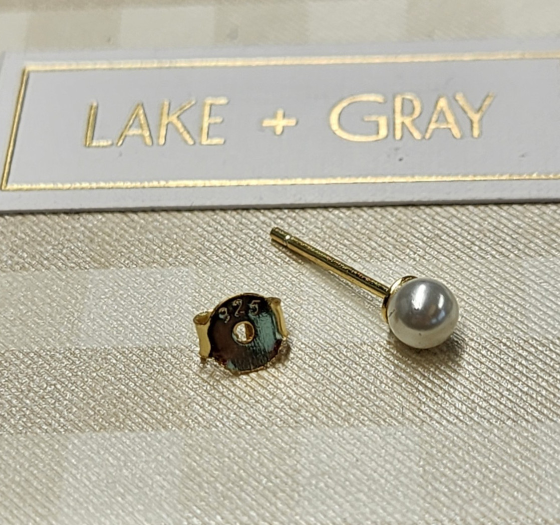 Lake + Gray Beachy Stud Earring Set 3mm, 6mm, 7mm, 8mm Sterling Silver