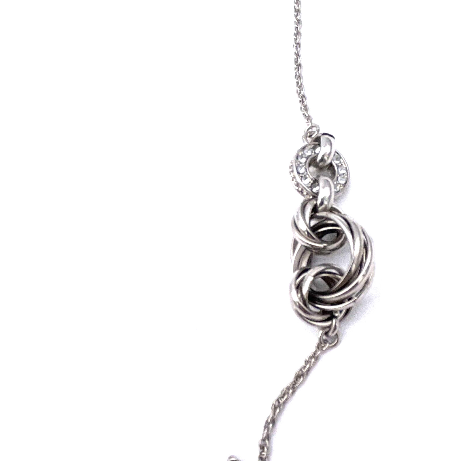 LOFT Women’s Jewelry Silver Plated Push Lock Long Necklace Size 28″ – 29″