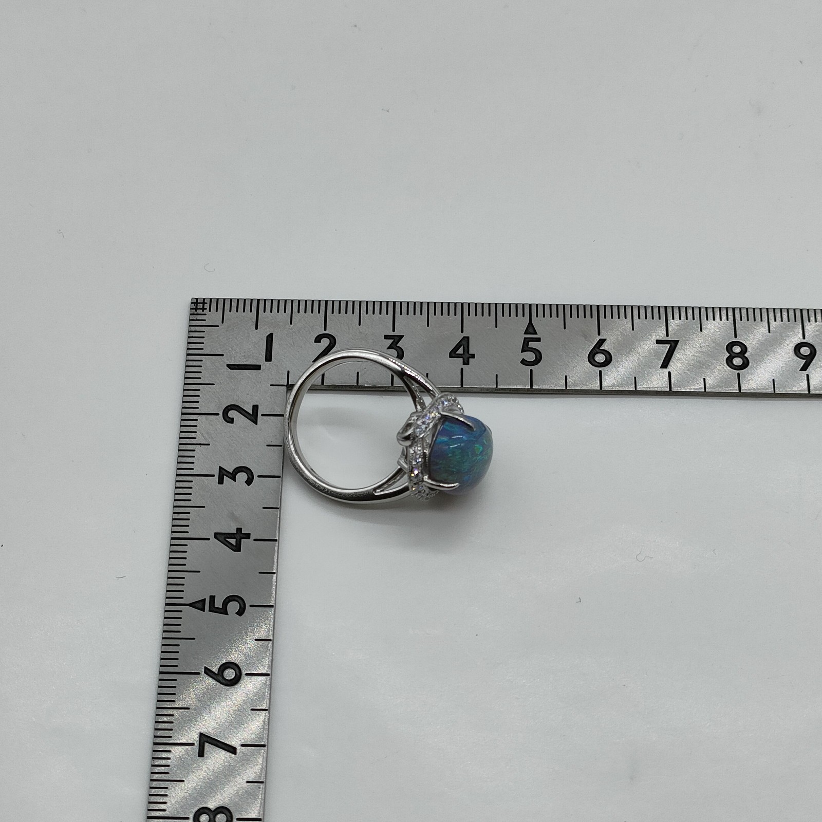 Jewelry Ring Opal 6.67ct Platinum 2346453