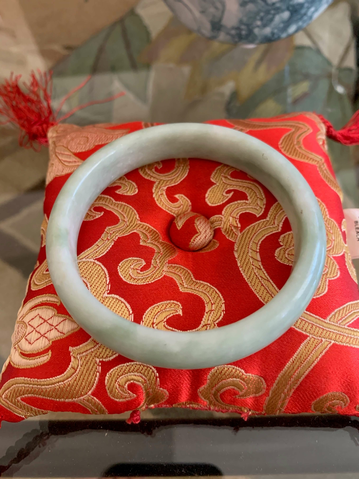 Gorgeous Natural Real Chinese Light Green Jade Bangle Bracelet Jadeite Jade 64mm