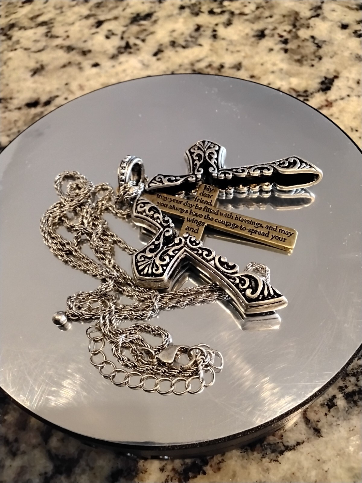 Cross Friends Blessing Necklace gift boxed