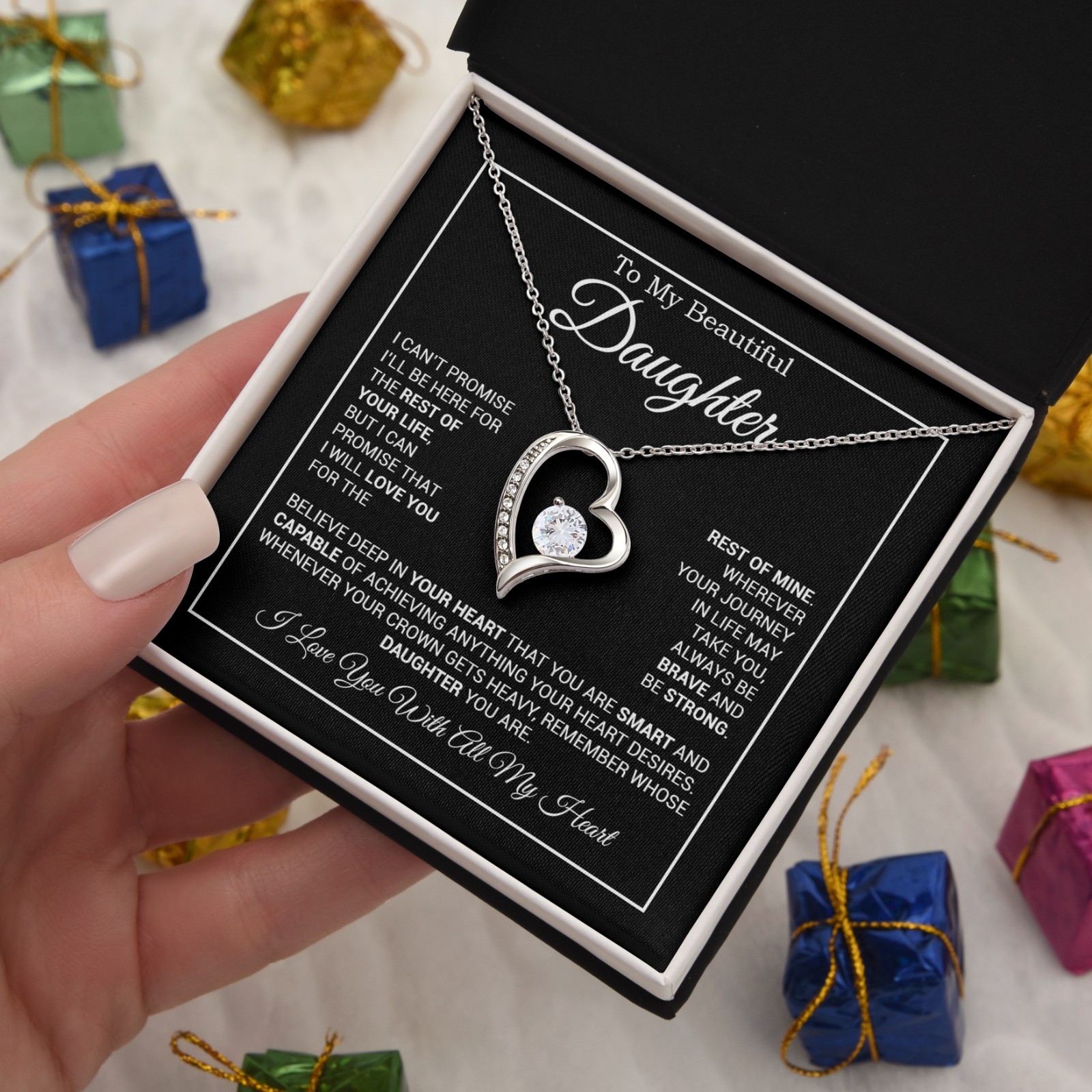 To My Daughter Necklace, Gift for Daughter from Dad And Mom Daughter
