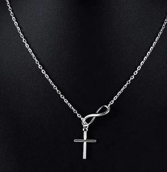Women’s Fashion JeweIry Infinity Cross Pendant Necklace Trending
