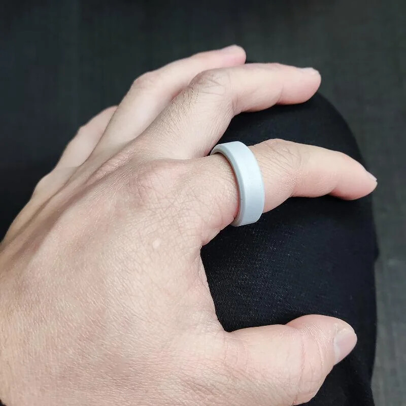 Classic Silicone Wedding Ring Band Rubber Men Women Flexi Gym Crossfit Work 1110