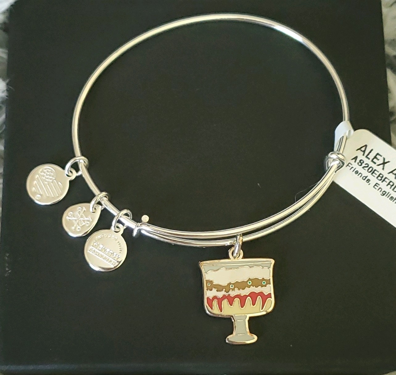 Alex and Ani Friends English Trifle Bangle Bracelet, New W Box, Multi One Size
