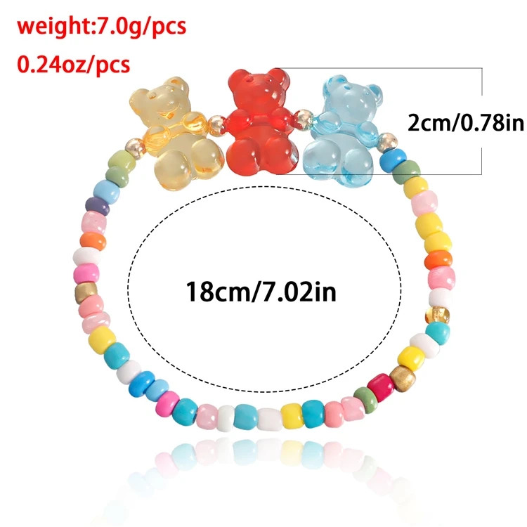 Bohemian Bear Pendant Necklace Bracelet Set for Women Cross-Border Fashion Jewel