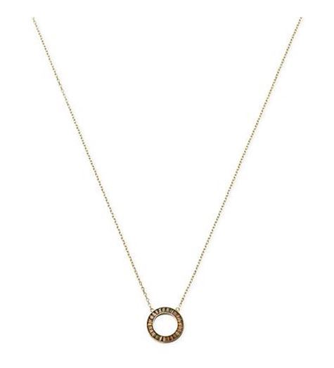 New Michael Kors Goldtone Colorado Baguette Ring Pendant Necklace MKJ3699710 $95