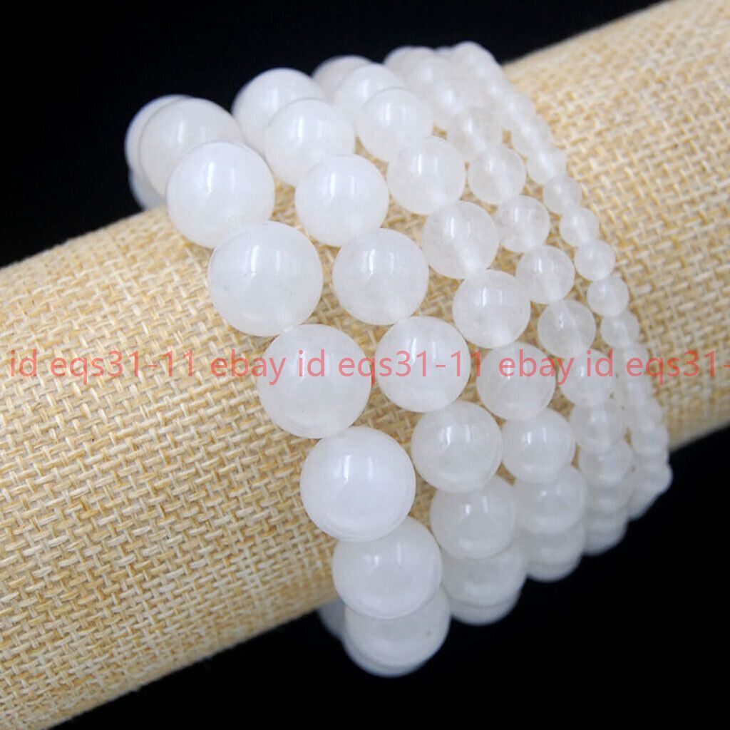 4/6/8/10/12mm Natural MultiColor Round Gemstone Beads Stretch Bracelet 7.5”