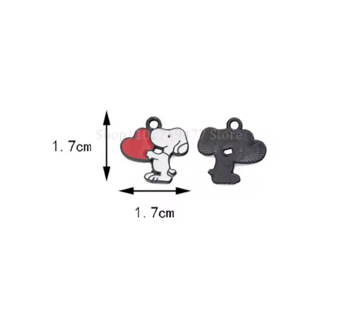 SNOOPY PENDANT NECKLACE-HOLDING HEART-18INCH-NIP-NEXT DAY SHIPPING