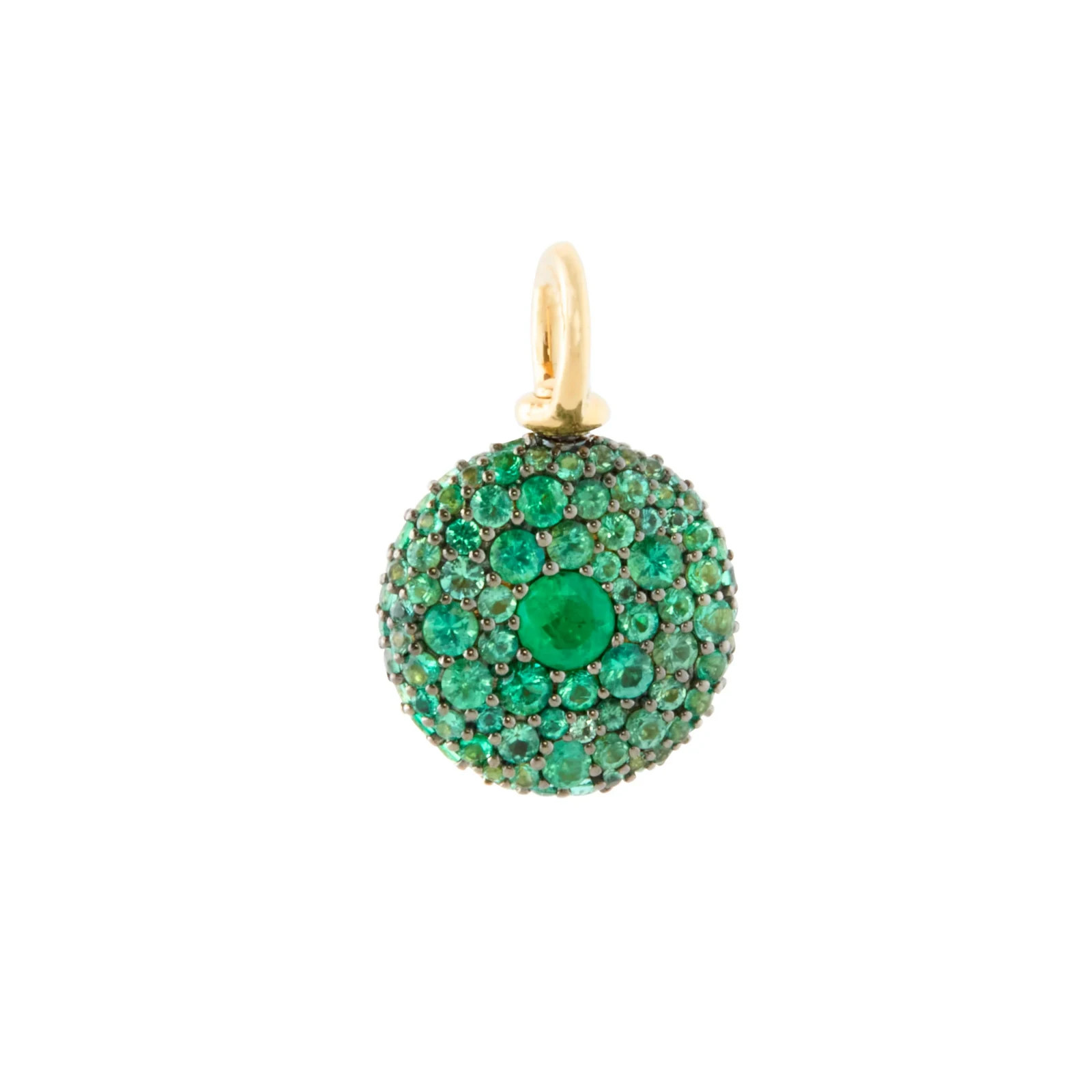 Circle Charm Pendant With CZ Brass Metal Fashion Jewelry for gift