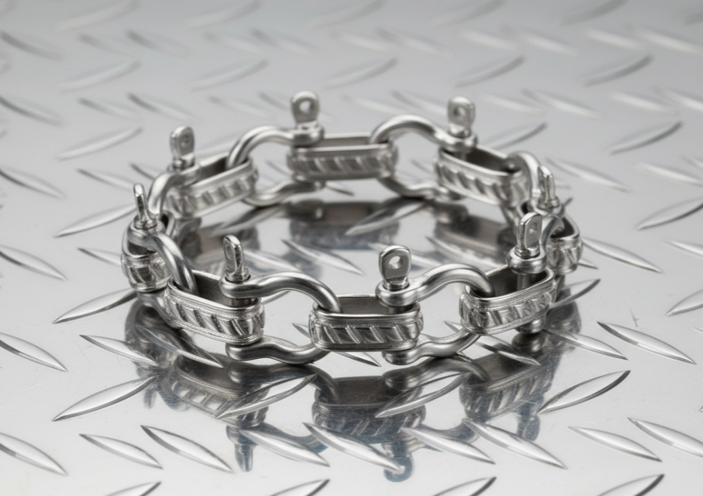 Stainless Steel Men or Women’s Boat Jewelry Shackle Bracelet 226