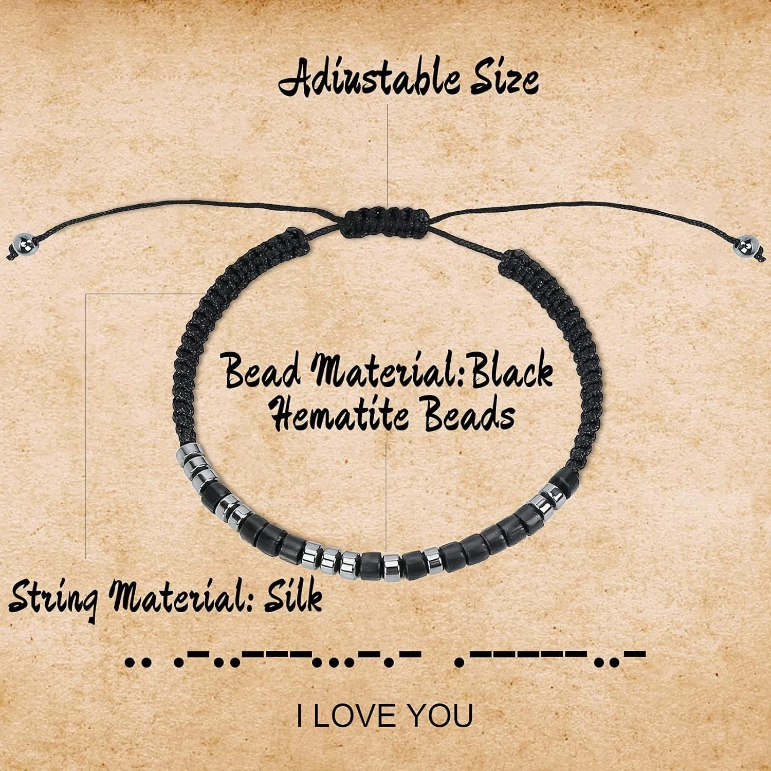 Morse Code Bracelets for Women Men, String Bracelets, Inspirational Bracelets Gi