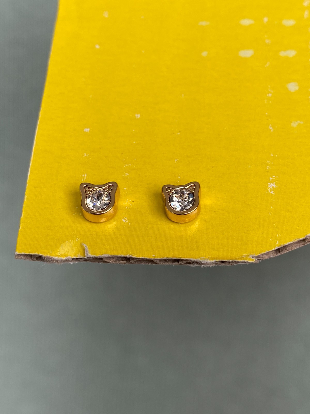Karl Lagerfeld Mini Choupette Stud Earrings with Crystal from Swarovski