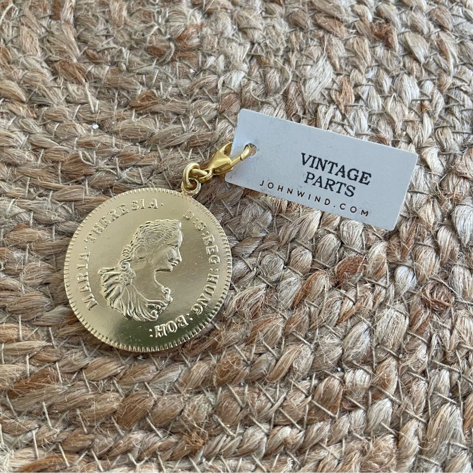 John Wind Gold Medallion Coin Charm