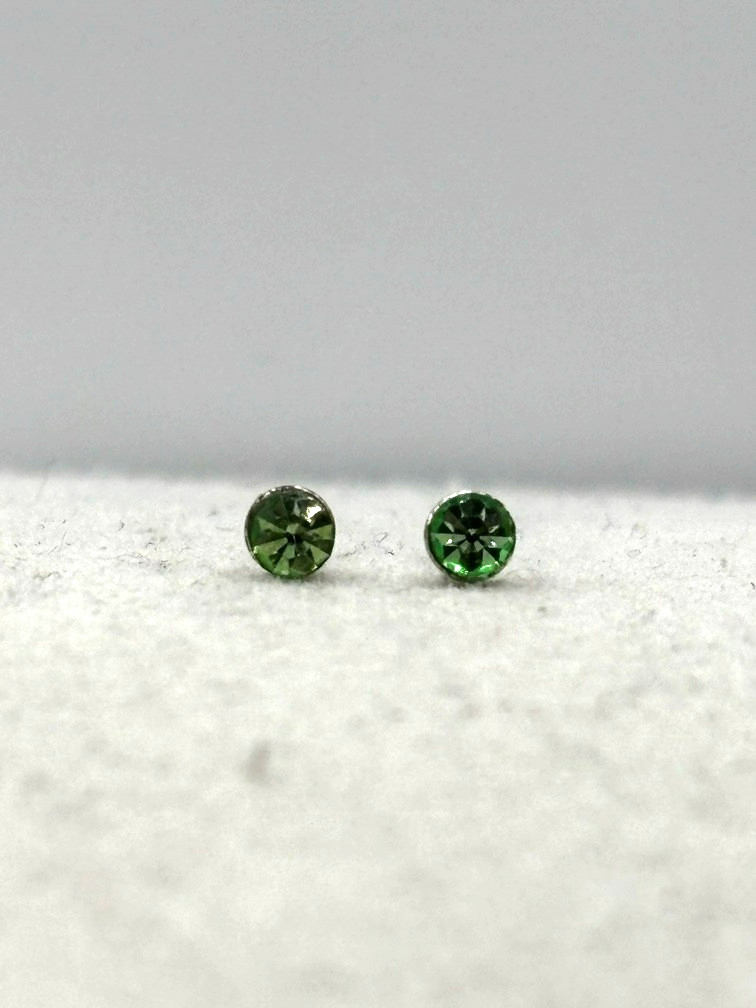 Pink Teal Green Flower Faux Pearl And Crystal Stud Dangle Earring Set of 7 Pairs