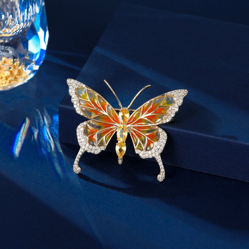 Enamel Butterfly Brooch Insect Pin Drip Oil Clothing Accessory Fashion