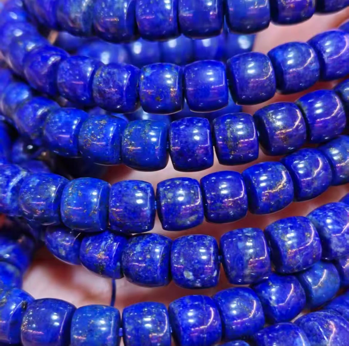 1PC Natural AAA Lapis Lazuli Smooth Square Beads Loose Beads DIY Jewelry Afghan
