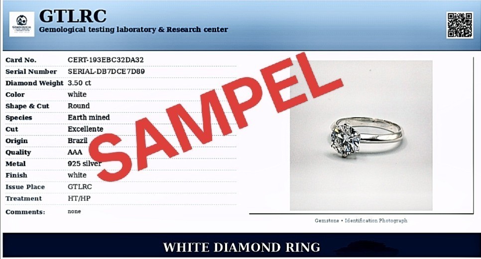 certified 4.10 ct round cut treated white diamond rings in 925 silver