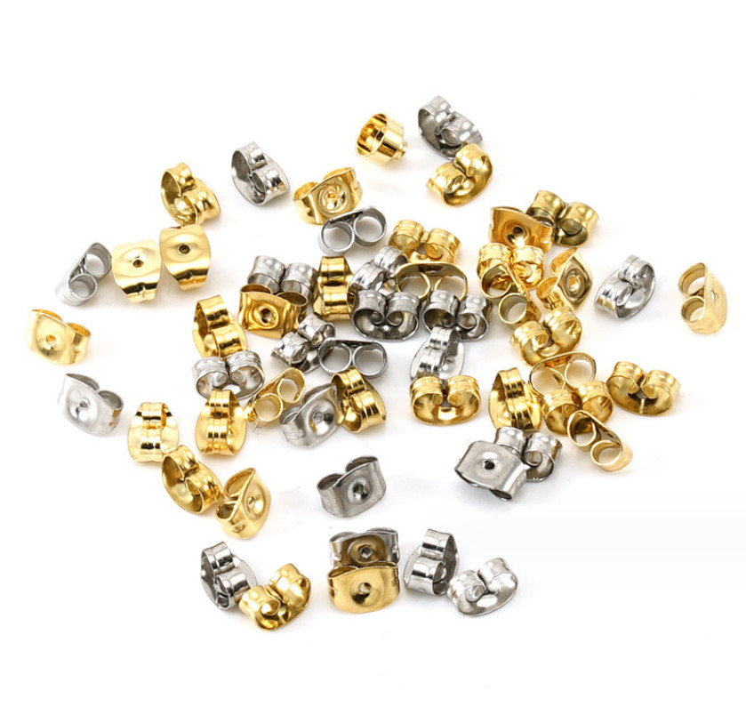 10Pairs Gold filled premium quality earrings butterfly backing nuts Findings S11