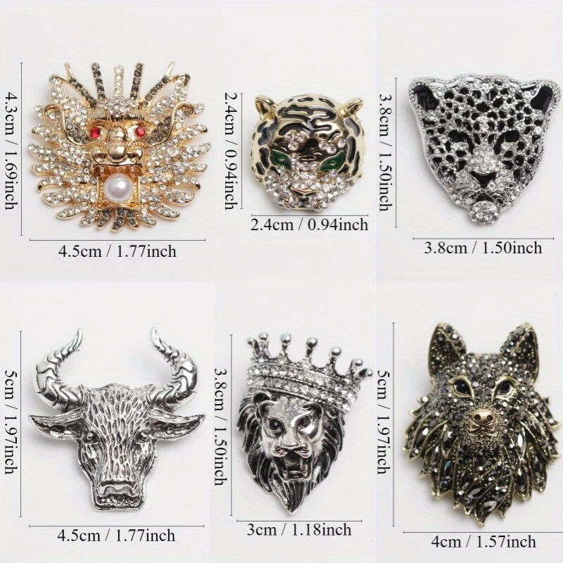 Cartoon animal brooch dragon brooch dog corsage unisex luxury pin gift