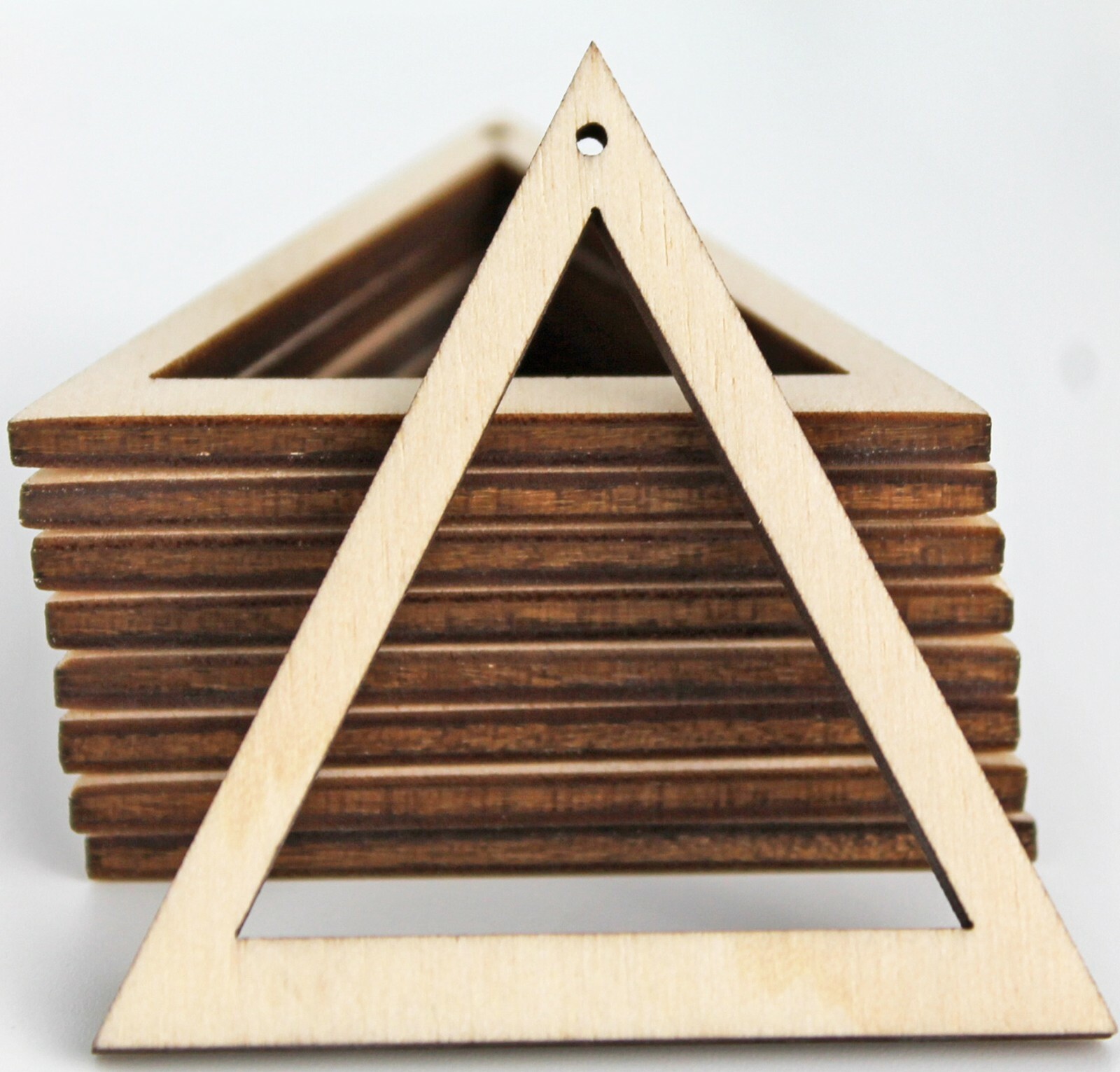 ALL SIZE(12pc – 100pc) Unfinished Wood Triangle Frames Cutout Earrings Blanks