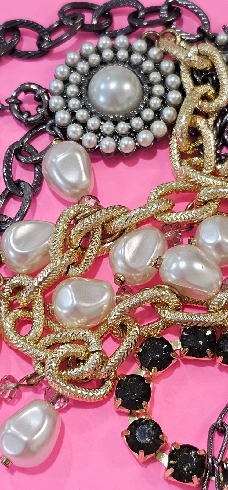 CHICOS long 3 strand necklace in excellent condition reads 30 unforgettable year