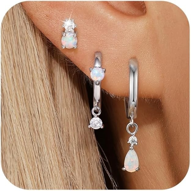 🔥Opal Earrings Set, Hypoallergenic S925 Sun Stud Earring for Sensitive Ears🔥